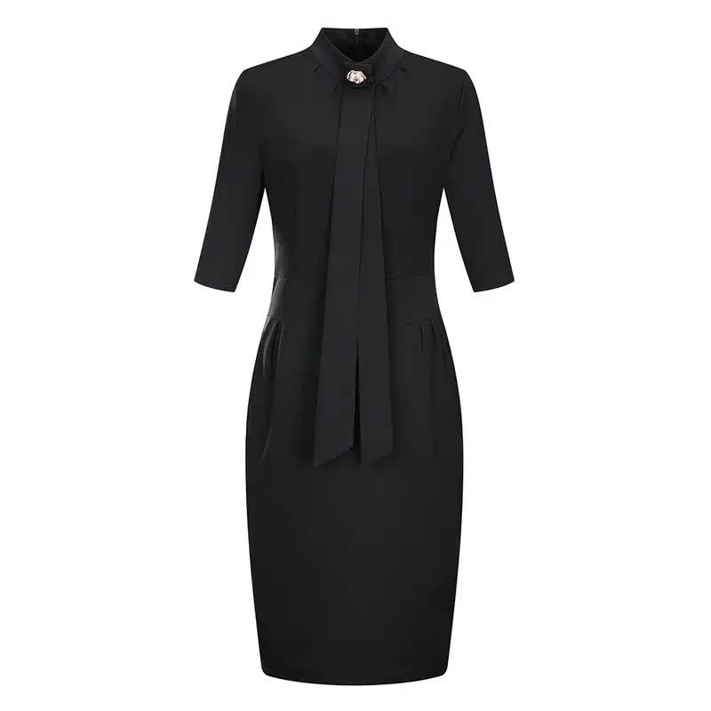 2017 New Designer Dress Women Plus Size Vestidos Felame Ladies Turtleneck 6XL Knee Length Oversized Sexy Knee Length Dress Party 24