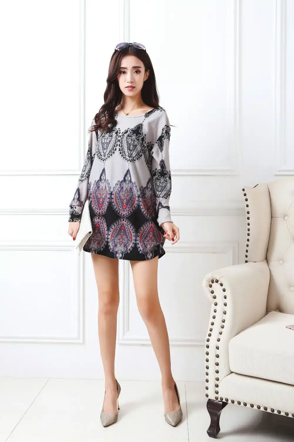 New autumn winter 2017 Fashion Women long sleeve Dresses Plus Size Dress Loose girl casual tops 4xl 5XL tunic pullover elegant 55