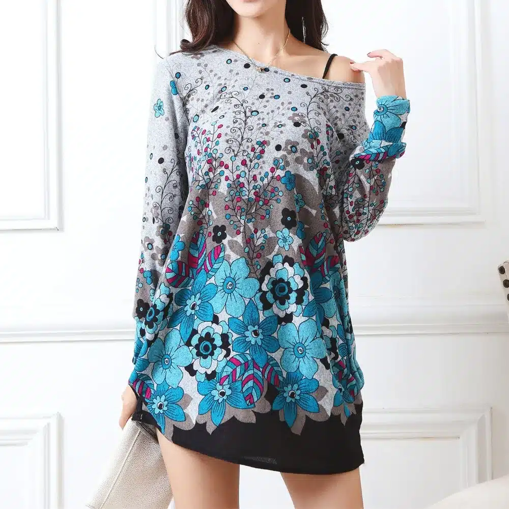 New autumn winter 2017 Fashion Women long sleeve Dresses Plus Size Dress Loose girl casual tops 4xl 5XL tunic pullover elegant 66