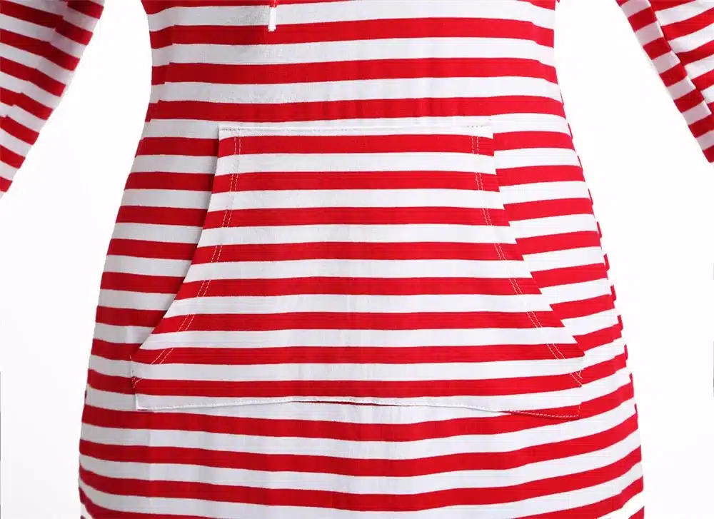 2018 Fashion Women Striped Hoody Hoodie Hooded with Pockets Spring Autumn Wear Bodycon Soft Elasticity Casual Pencil Dress 17