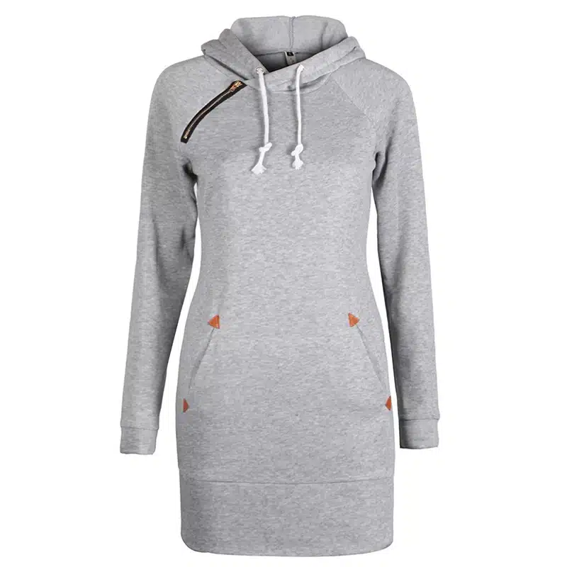 Fashion Autumn Dresses Women Hoodie Dress Pocket Long Sleeve Mini Dress Casual Dress Women Clothing Vestidos De Festa LJ5841E 16
