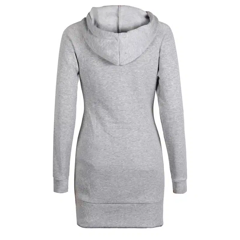 Fashion Autumn Dresses Women Hoodie Dress Pocket Long Sleeve Mini Dress Casual Dress Women Clothing Vestidos De Festa LJ5841E 17