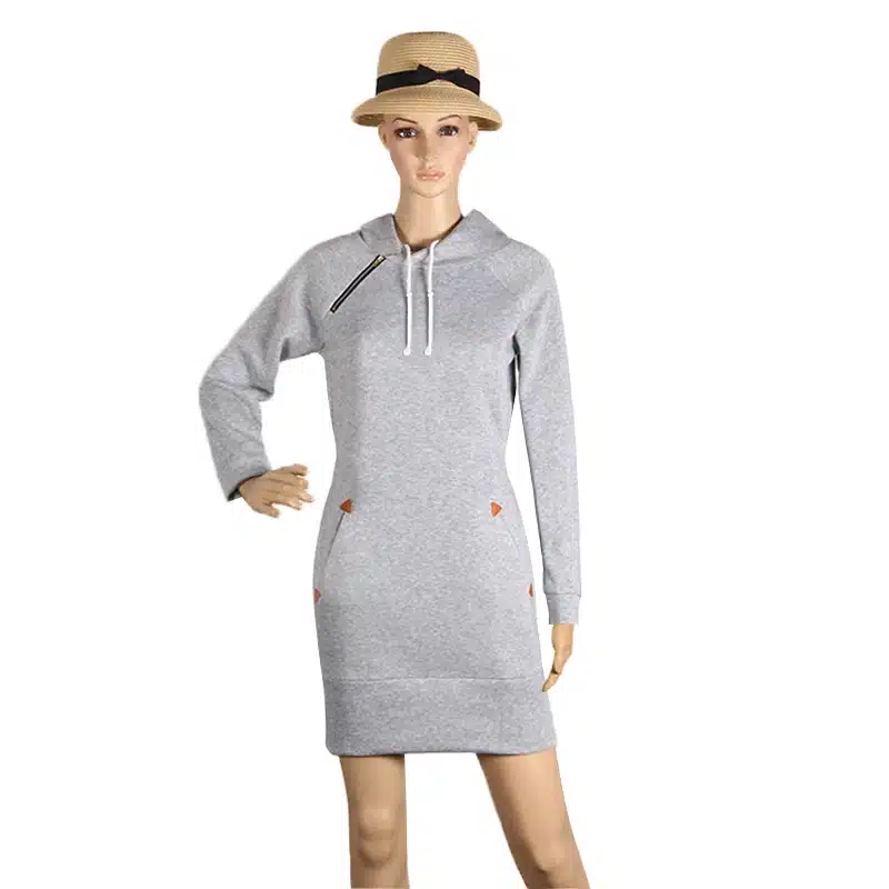 Fashion Autumn Dresses Women Hoodie Dress Pocket Long Sleeve Mini Dress Casual Dress Women Clothing Vestidos De Festa LJ5841E 18