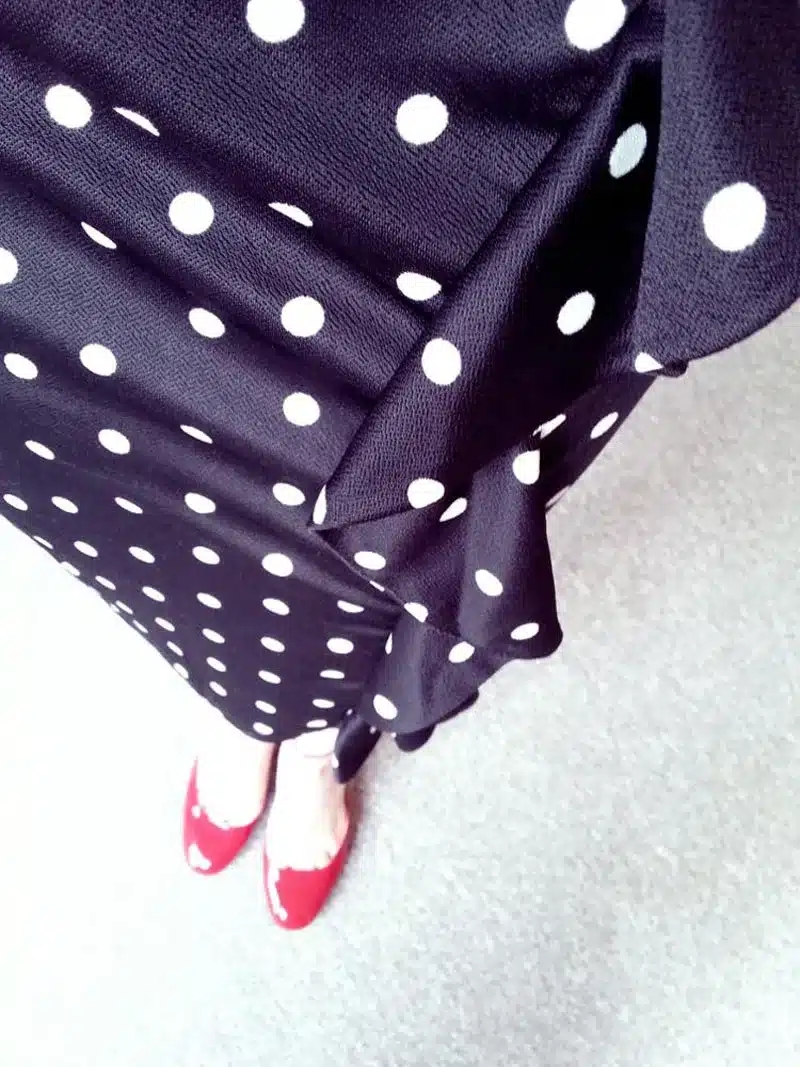 Women Dress Summer Frill Asymmetircal Work Business Pencil Dot Polka Office Knee Length Dresses Plus Size 4XL Womens Clothing 24
