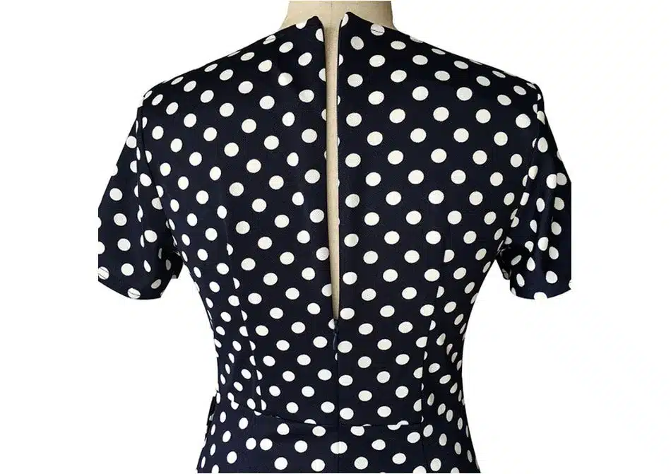 Women Dress Summer Frill Asymmetircal Work Business Pencil Dot Polka Office Knee Length Dresses Plus Size 4XL Womens Clothing 35