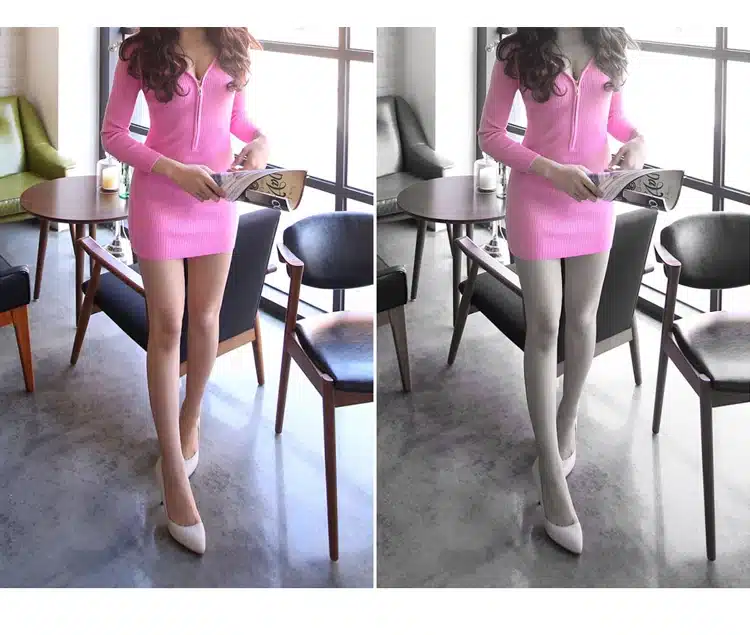 Knitted Sexy cotton thread autumn dress Long sleeve deep v neck bodycon dresses clubwear women clothing 2017 new tight dress 23