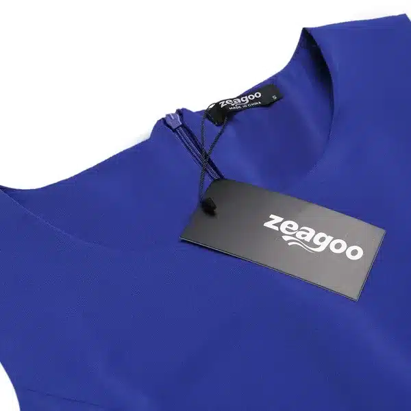 Zeagoo Women Chiffon Dress Elegant High Waist Tank Dress Summer Casual Party Swing Sleeveless Dress With Belt Women's Dresses XL 17