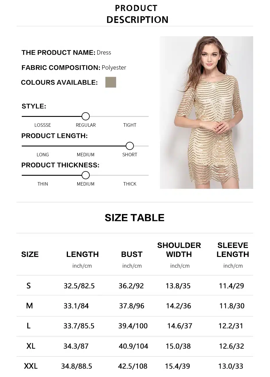 HDY Haoduoyi Golden Wave Sequin Lace Dress Women Backless Bla Sheer Shift Dresses Cut Out Sequin Mesh Straight Dress Vestidos 11