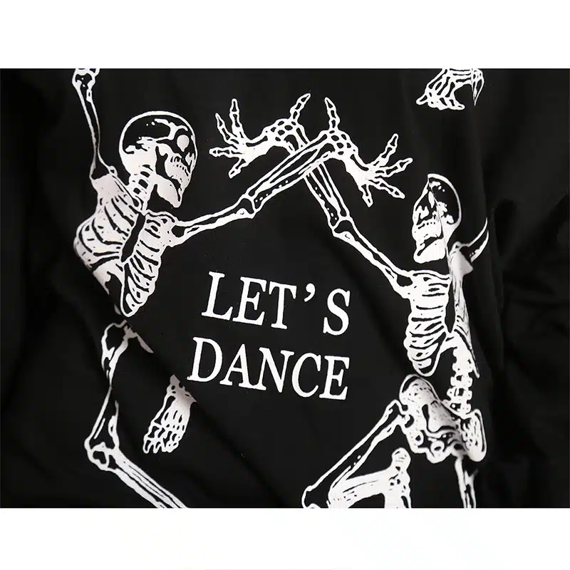 Skeleton T Shirt Women Sexy Off The Shoulder Tops Blusa Black Punk Long Sleeve T-shirt 2017 Poleras De Mujer LF03 37
