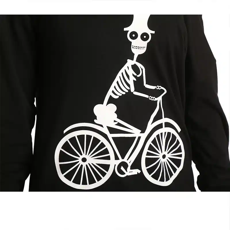 Skeleton T Shirt Women Sexy Off The Shoulder Tops Blusa Black Punk Long Sleeve T-shirt 2017 Poleras De Mujer LF03 42