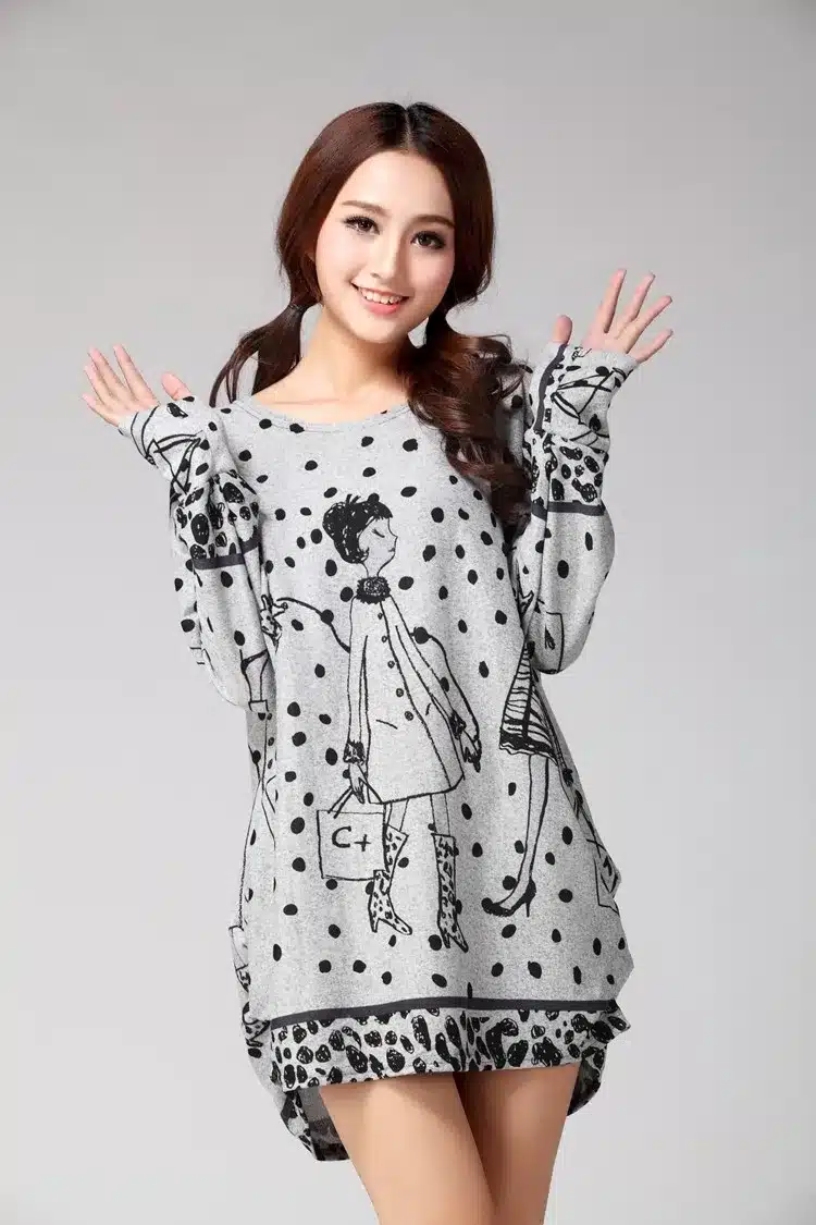 NEW 2018 autumn summer women casual long sleeve t shirt tops & tees plus size loose fashion tunic t-shirt big large XL-5XL 19