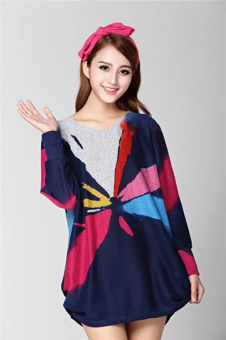 NEW 2018 autumn summer women casual long sleeve t shirt tops & tees plus size loose fashion tunic t-shirt big large XL-5XL 36