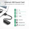 must USB helikaart kahe pesaga, ühendatud sülearvutiga