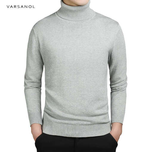 Kena kõrge kaelusega ühetooniline pullover