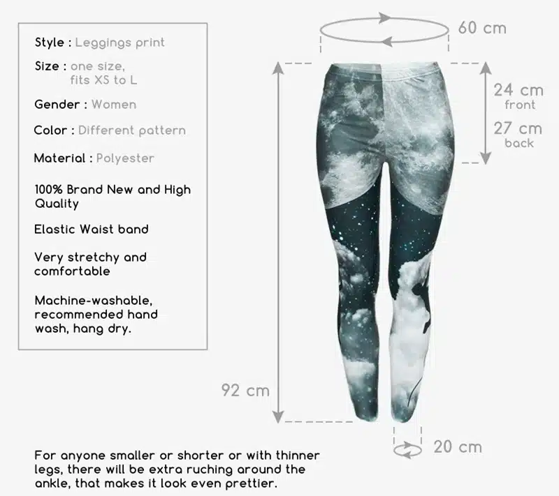 Zohra Brand Night Moon 3D Printing Our world Legging Punk Women Legins Stretchy Trousers Casual Pants Leggings 4