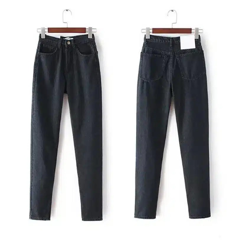 GCAROL Euro Style Classic Women High Waist Denim Jeans Vintage Slim Mom Style Pencil Jeans High Quality Denim Pants For 4 Season 34