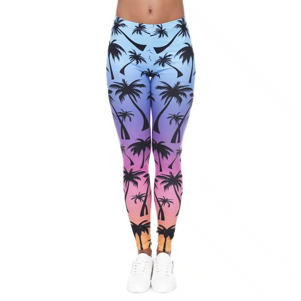 Zohra High Quality Women Legins Mandala Ombre Blue Printing Legging Fashion Casual High Waist Woman Leggings 14