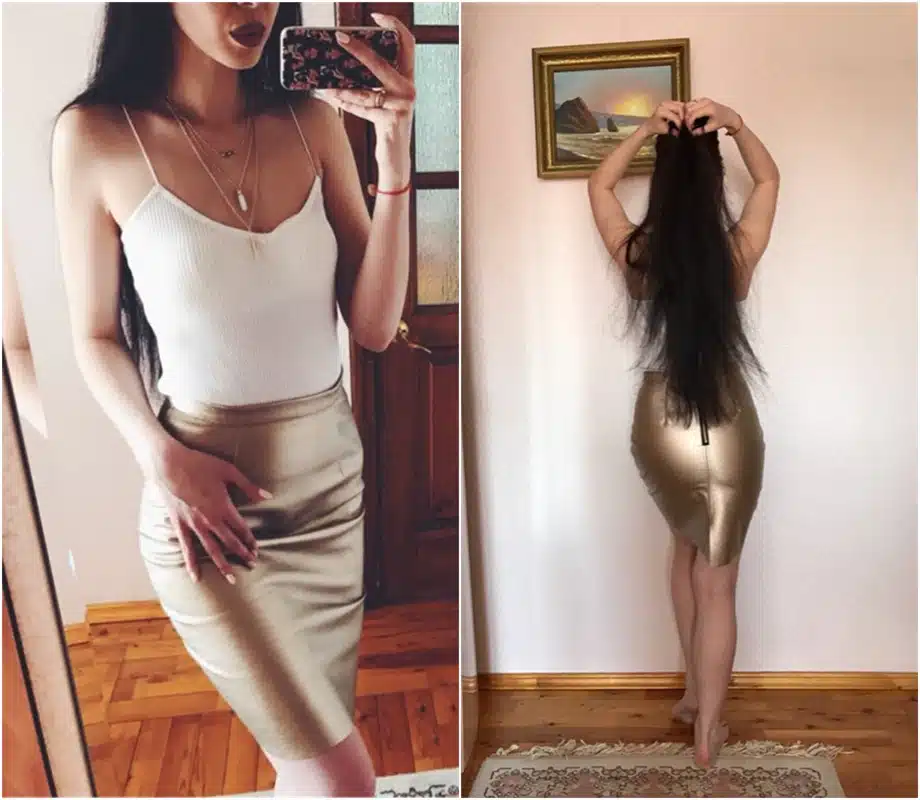 Neophil 2017 Sexy Faux Fur Leather Pu High Waist Midi Women Pencil Skirts Pink Office Wrap Bodycon Short Girls Tutu Saia S08019 6