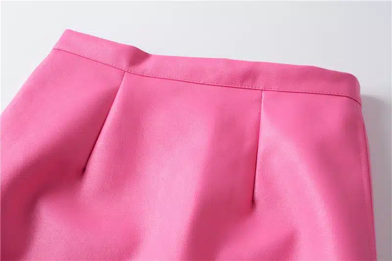 Neophil 2017 Sexy Faux Fur Leather Pu High Waist Midi Women Pencil Skirts Pink Office Wrap Bodycon Short Girls Tutu Saia S08019 21