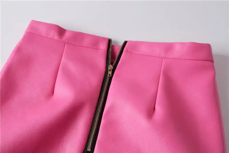 Neophil 2017 Sexy Faux Fur Leather Pu High Waist Midi Women Pencil Skirts Pink Office Wrap Bodycon Short Girls Tutu Saia S08019 24