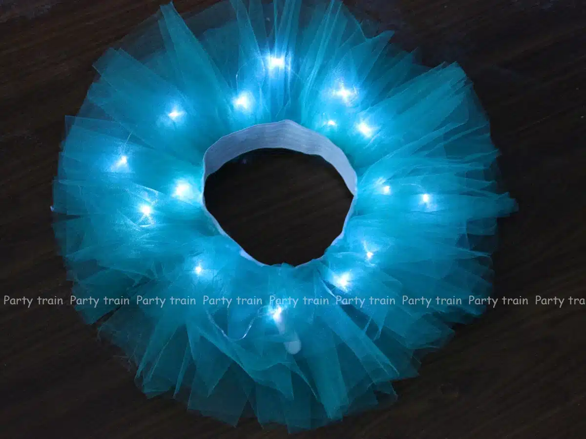2018 Voile Solid Organza Fashion Dance Led Tutu Mini Skirt Up Neon Fancy Rainbow Costume Adult Light Corset Saia 26
