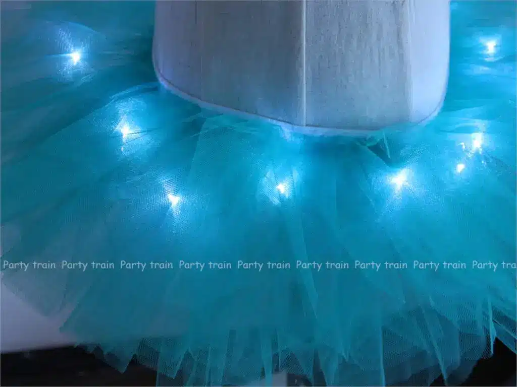 2018 Voile Solid Organza Fashion Dance Led Tutu Mini Skirt Up Neon Fancy Rainbow Costume Adult Light Corset Saia 27