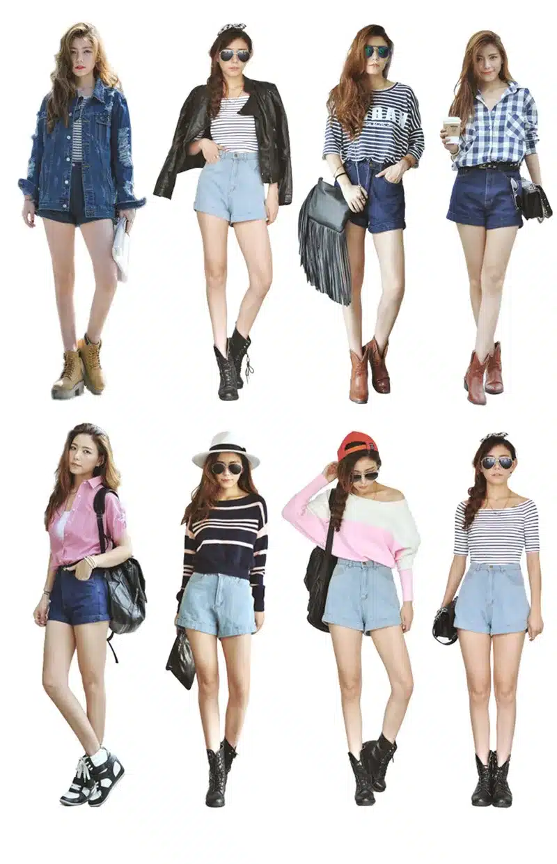 GCAROL Euro Style Women Denim Shorts Vintage High Waist Cuffed Jeans Shorts Street Wear Sexy Shorts For Summer Spring Autumn 9
