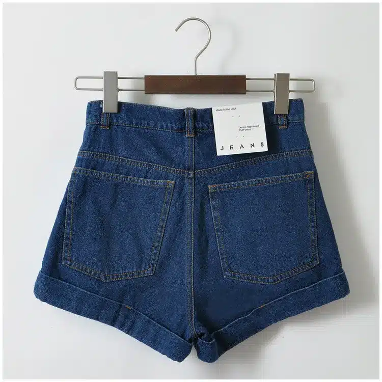 GCAROL Euro Style Women Denim Shorts Vintage High Waist Cuffed Jeans Shorts Street Wear Sexy Shorts For Summer Spring Autumn 29