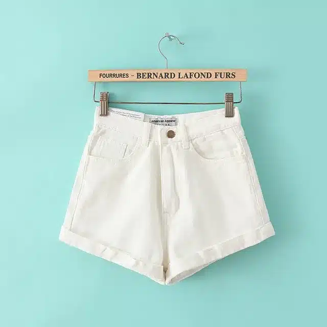 GCAROL Euro Style Women Denim Shorts Vintage High Waist Cuffed Jeans Shorts Street Wear Sexy Shorts For Summer Spring Autumn 36