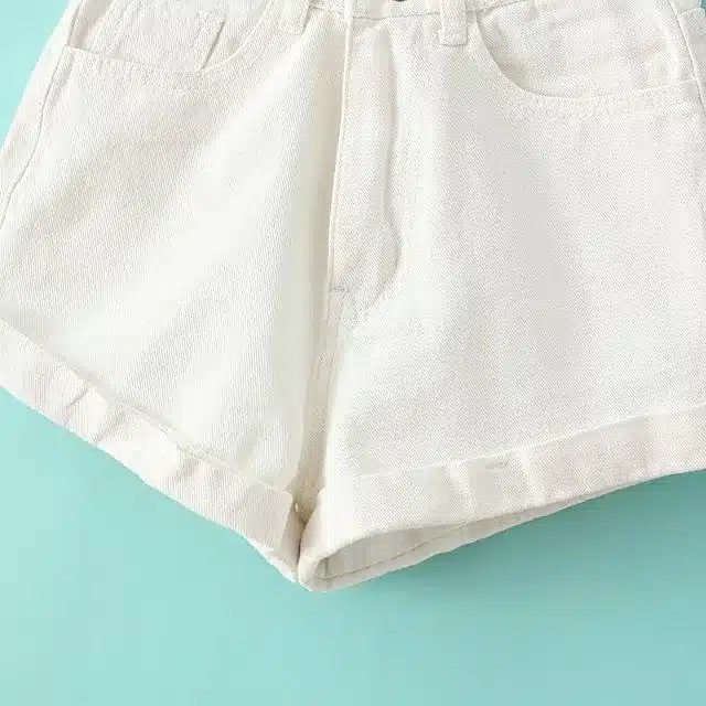 GCAROL Euro Style Women Denim Shorts Vintage High Waist Cuffed Jeans Shorts Street Wear Sexy Shorts For Summer Spring Autumn 37