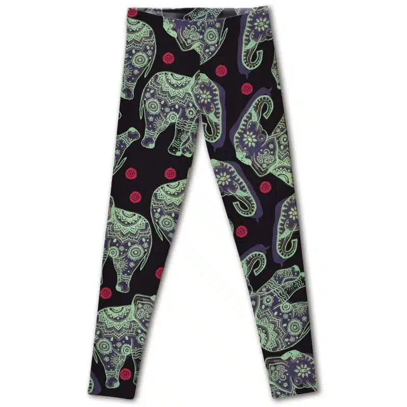 CANDICE ELSA leggings women elastic sexy fitness legging elephant printed workout female pants plus size wholesale drop shipping 6