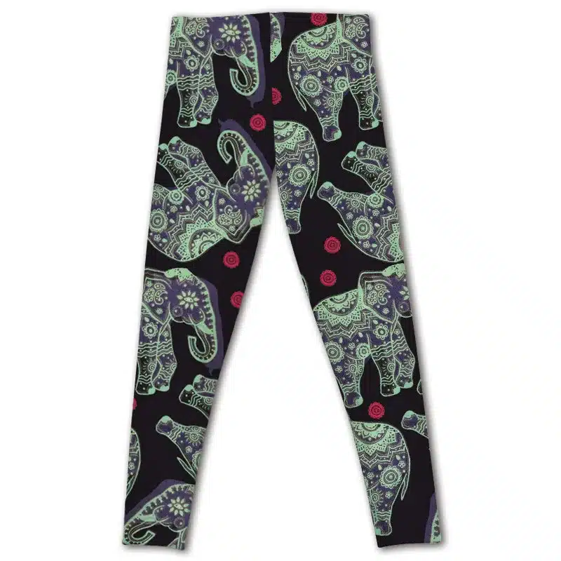 CANDICE ELSA leggings women elastic sexy fitness legging elephant printed workout female pants plus size wholesale drop shipping 7
