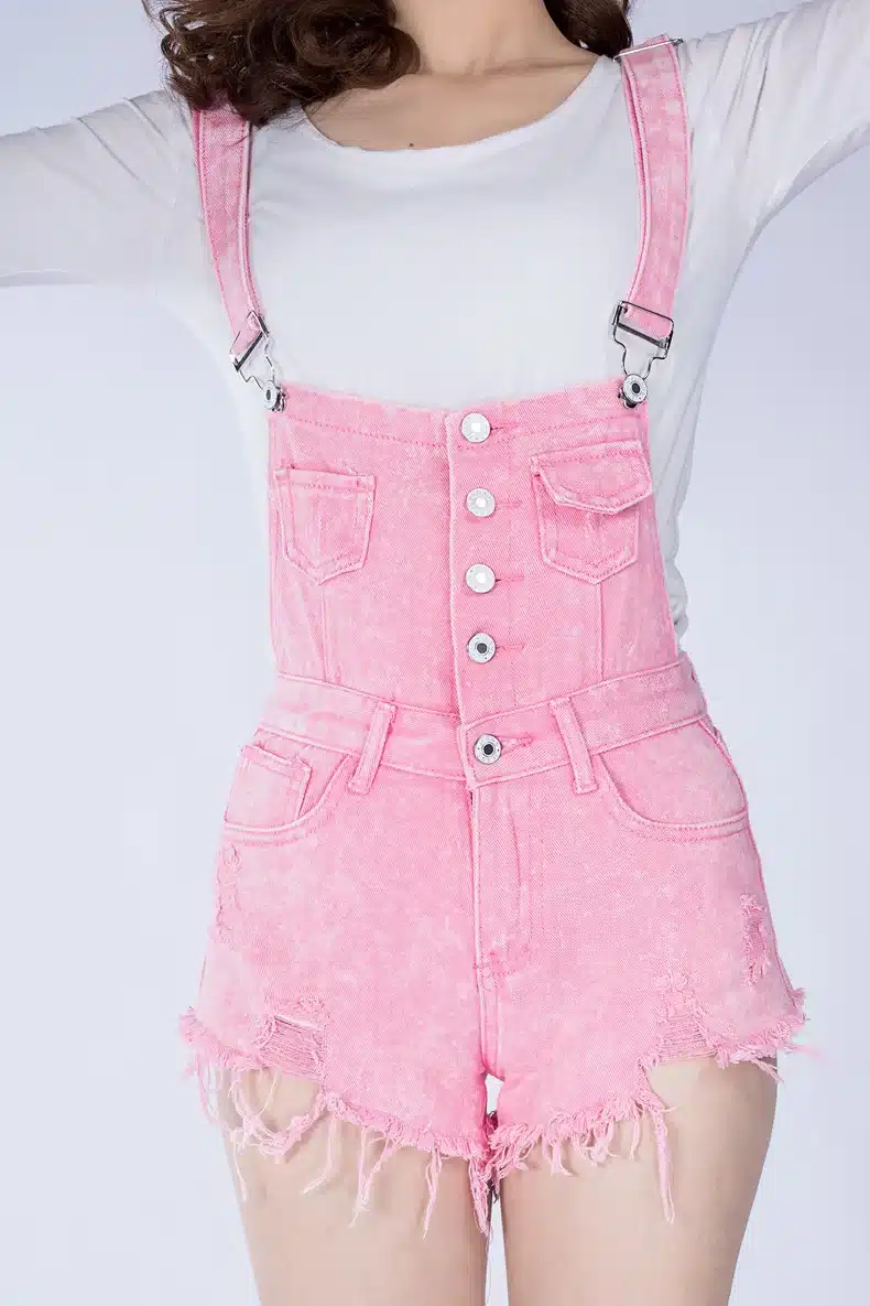 2017 Summer Cheap Cloth Women Denim Playsuits Cotton Strap Rompers Shorts Loose Casual Overalls Shorts Ladies Fashion Playsuits 18