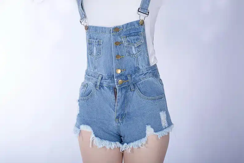 2017 Summer Cheap Cloth Women Denim Playsuits Cotton Strap Rompers Shorts Loose Casual Overalls Shorts Ladies Fashion Playsuits 24