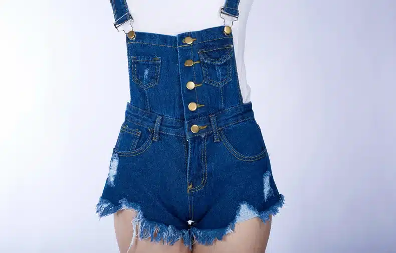 2017 Summer Cheap Cloth Women Denim Playsuits Cotton Strap Rompers Shorts Loose Casual Overalls Shorts Ladies Fashion Playsuits 26
