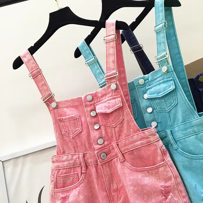 2017 New Women Brand Clothing Fashion Denim Playsuits Cotton Strap Rompers Shorts Loose Casual Overalls Shorts Female Playsuits 15