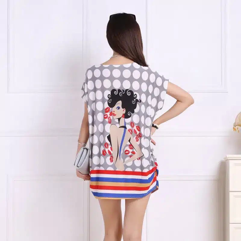 2016 spring summer women tops Plus Size Women short sleeve Loose Casual fashion tunic big large 4xl 5xl 23