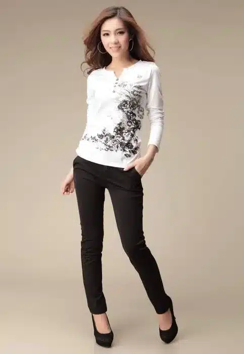 Tee Shirt Femme Graphic Tees Women Tshirt Womens Tops Fashion 2018 Cotton T Shirt Printed T-shirt Long Sleeve Camisetas Mujer 14