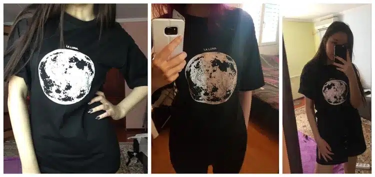 Chic Summer New Personality Planet Moon Printed Loose T Shirts Women Slim Leisure Short Sleeve White T-shirt Female Top M-XXL 8