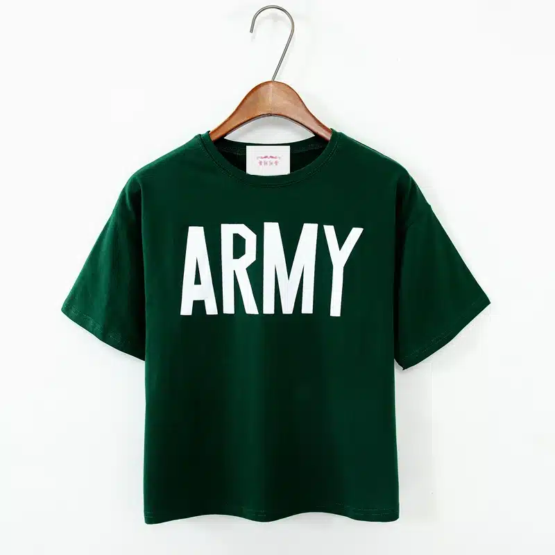 Merry Pretty Women Tshirt 2017 Summer Style Army Green T Shirts Harajuku Loose Casual Tops Letter Print Female T-shirt Blusa 26
