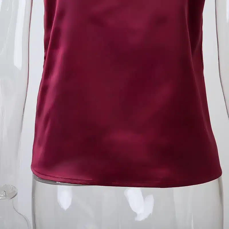 2018 Satin Women's Shirt Mike Strap Elegant Crop Top Sexy V neck Camis Women Short Sleepwear Female Lace Top Summer Party Blusa 24