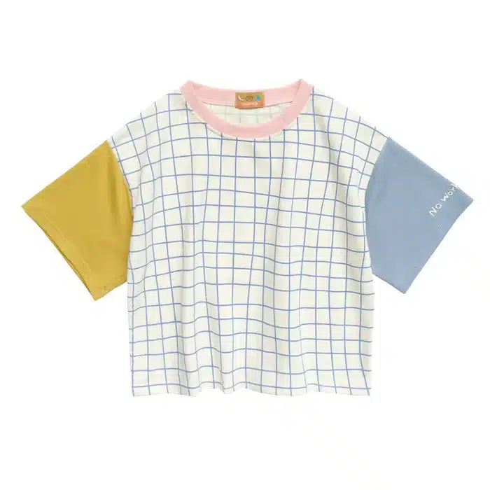 Merry Pretty New Summer Women Letter Embroidery Plaid t shirt Fashion Patchwork Design T shirts Short Sleeve Casual Cotton Tops 21