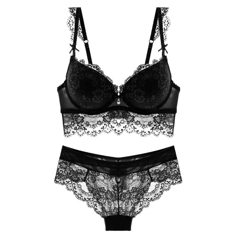 Fashion sexy push up adjustable lace underwear accept supernumerary breast bra thickening bra set high quality lingerie sets 8