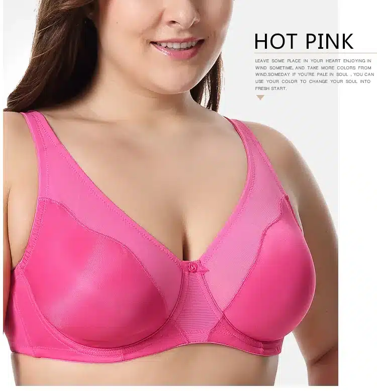 Women Comfort V-neck Full Coverage No Padding Underwire Minimizer Bra 30