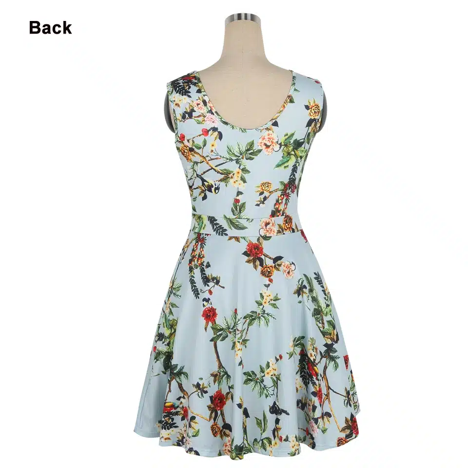 Oxiuly Women Vintage 1950s style Dress Floral Print White Patchwork Casual Party Dress Black Elegant Female Sexy Mini Dress 15