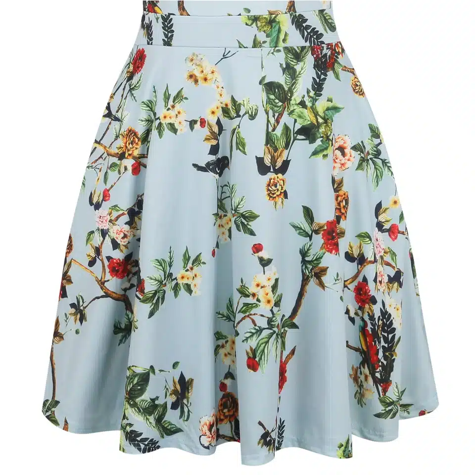 Oxiuly Women Vintage 1950s style Dress Floral Print White Patchwork Casual Party Dress Black Elegant Female Sexy Mini Dress 18