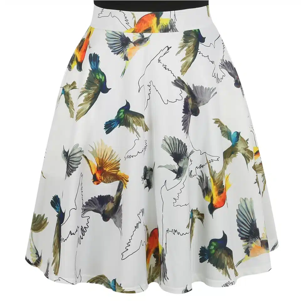 Oxiuly Women Vintage 1950s style Dress Floral Print White Patchwork Casual Party Dress Black Elegant Female Sexy Mini Dress 38