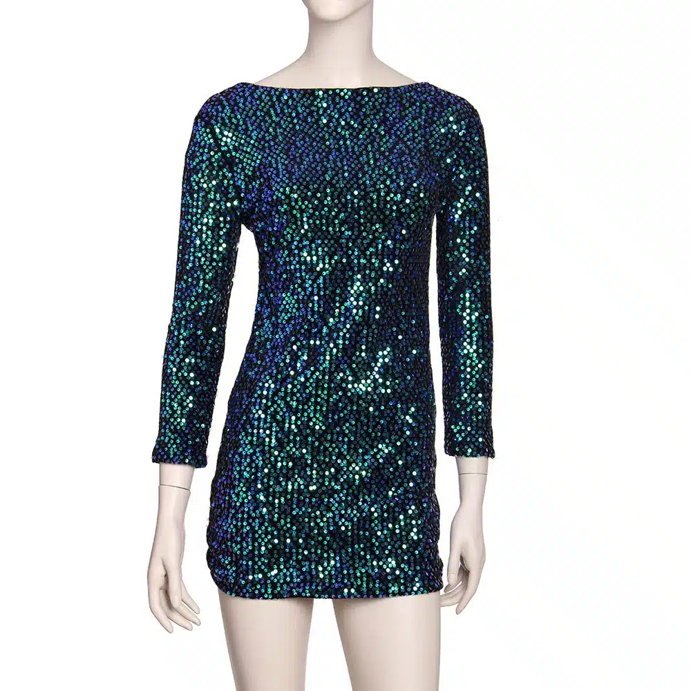 Green Sequin Dress Women Sexy Club Dresses 2018 Slim Fit Backless Bodycon Party Nightclub Mini Vintage Dress vestido lentejuelas 23