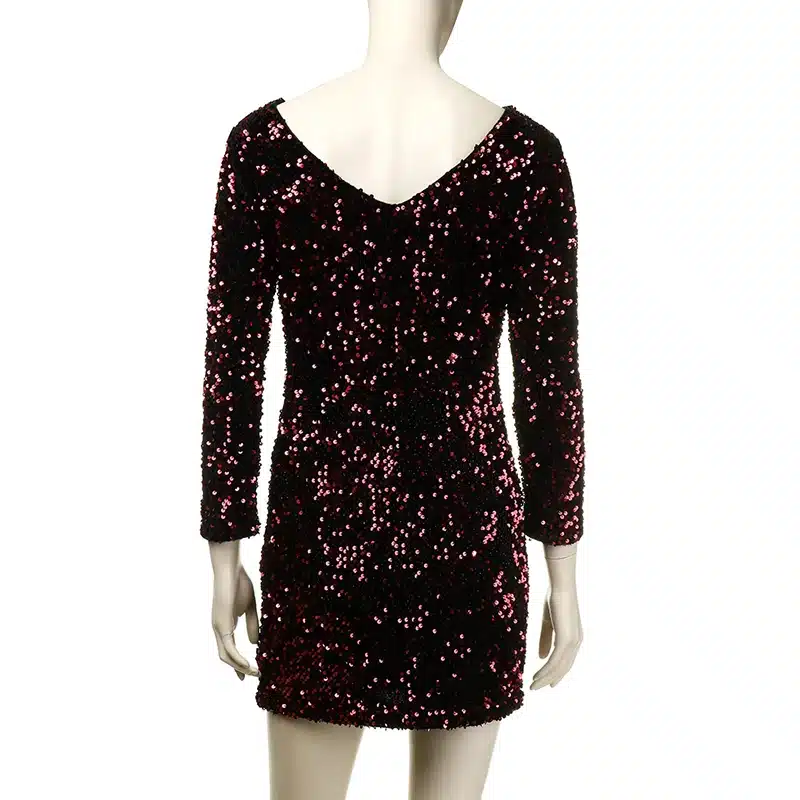 Green Sequin Dress Women Sexy Club Dresses 2018 Slim Fit Backless Bodycon Party Nightclub Mini Vintage Dress vestido lentejuelas 29