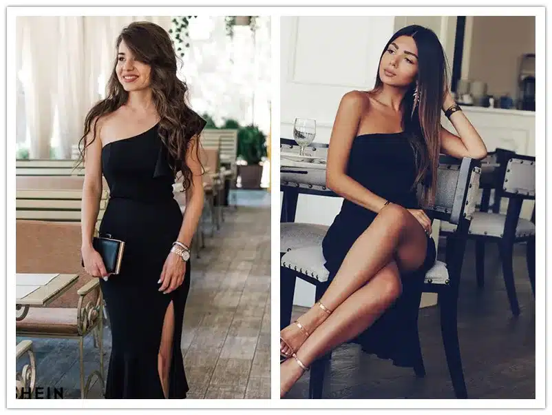 COLROVIE Black Party Dress 2017 Women One Shoulder Frill Peplum Hem Sexy Elegant Summer Dresses Slim Ruffle Split Bodycon Dress 13